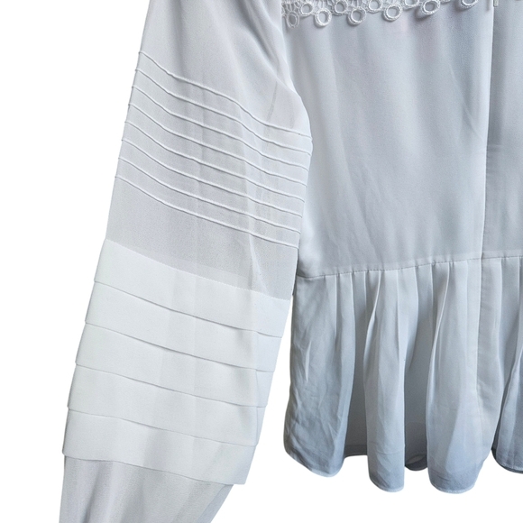 Ted Baker Robbee White Blouse Size 4 - Picture 8 of 14